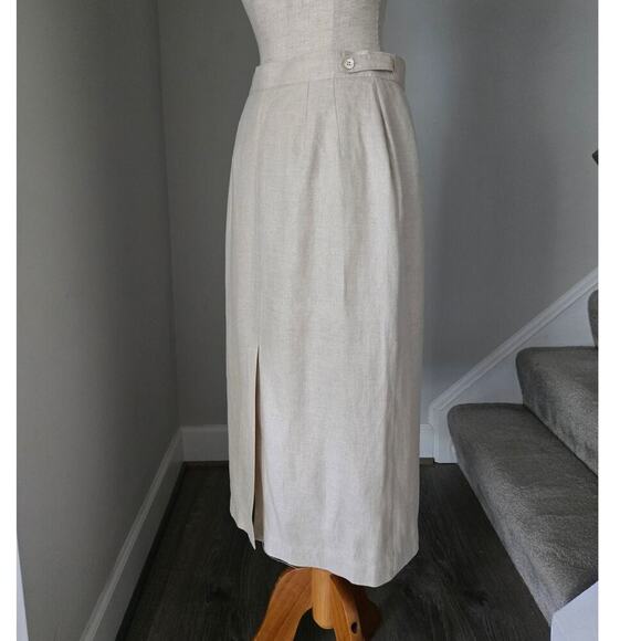 Talbots Irish Linen Wrap Skirt Size M - Picture 5 of 8